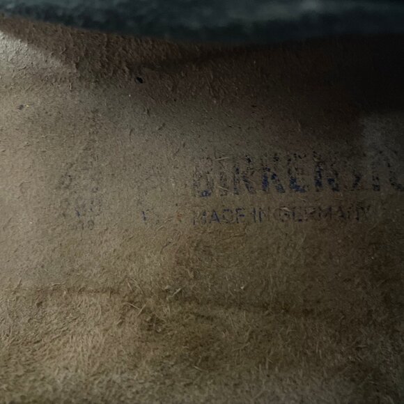 Birkenstock Boston Classic Black Suede Leather Slides Shoes Men's Sz 10 - Picture 6 of 6